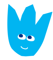 mascote pé de infância - azul